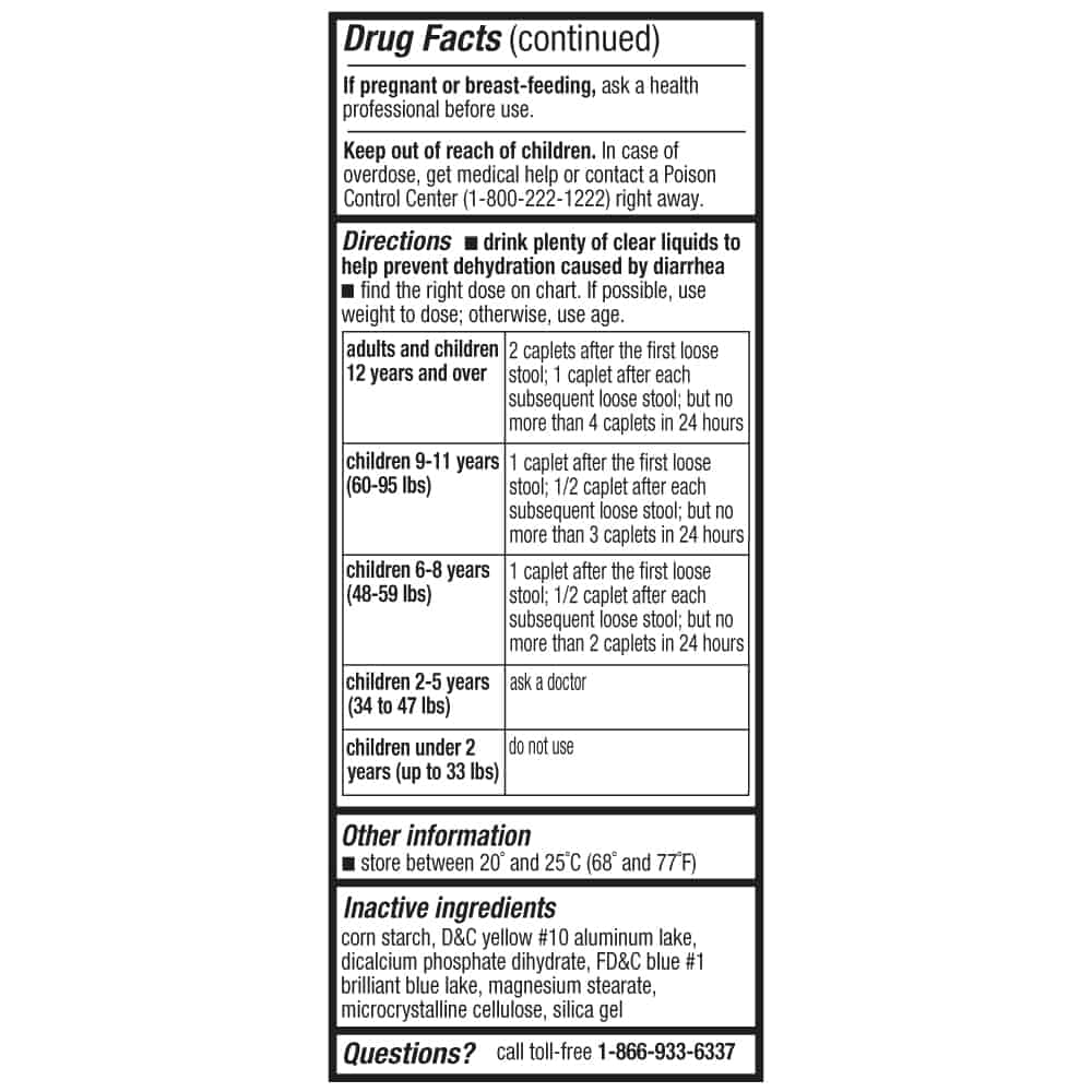 IBS LABS Anti-Diarrheal Caplets, Diarrhea Relief Loperamide 2mg, 200 Caplets in Bottle